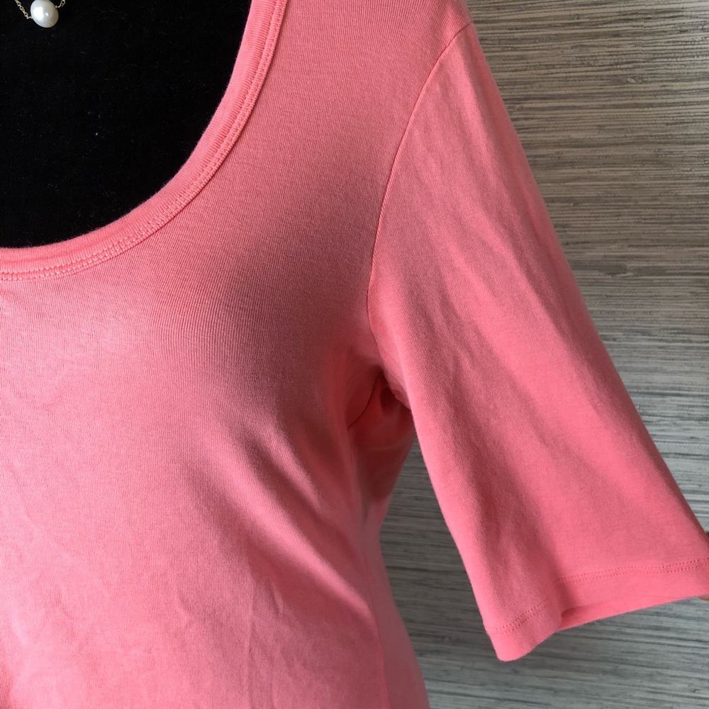 Garnet Hill Cotton Layering T- Shirt Top - Picture 3 of 7